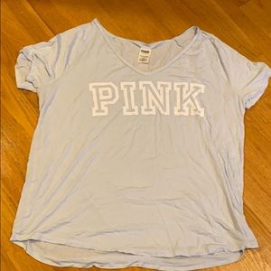 Victoria secret Pink light blue tee